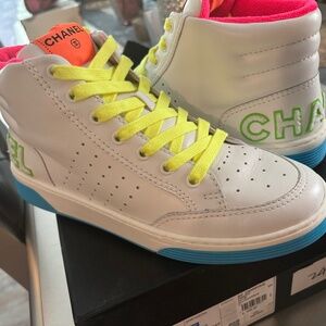 Chanel High-top Trainer Neon